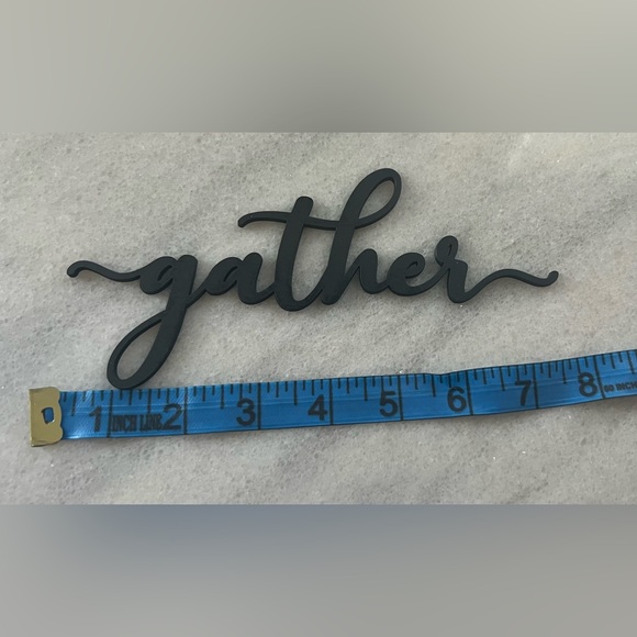 Table Decor Set in Black Wood Script - Picture 8 of 8